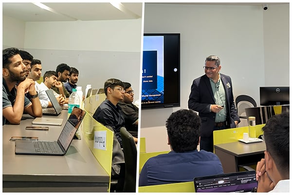 Amit Singh, Group CHRO at ASK Private Wealth, holds a lecture for SP Jain MFWM students