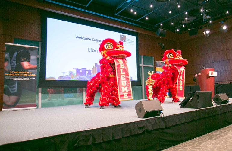 The event saw a high-energy cultural performance – the Lion Dance