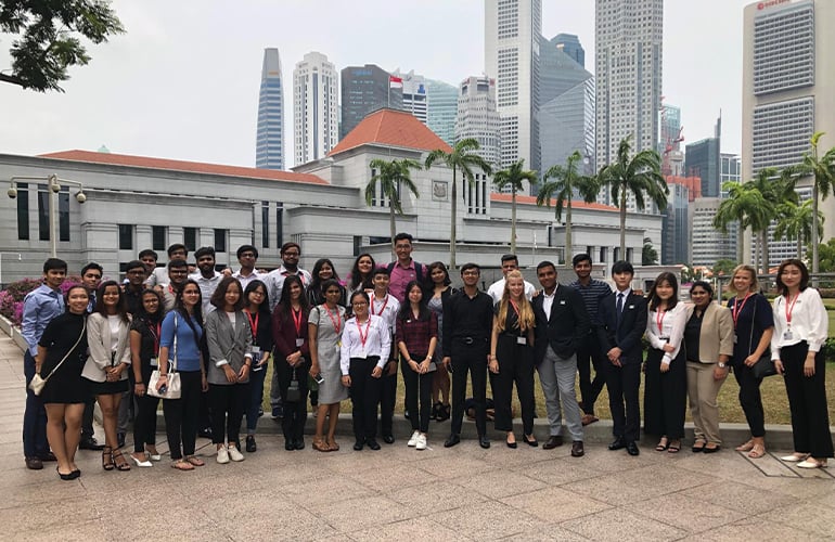 BBA students visit the Singapore Parliament